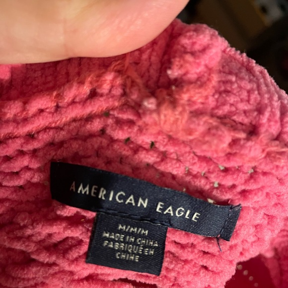 American Eagle pink sweater size Medium - Picture 3 of 3